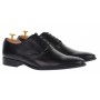 Pantofi barbati eleganti din piele naturala neagra cu siret - 585N